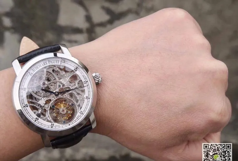 Audemars Piguet JULES 26357PT.ZZ.D028CR.02 Men Watches 1:1 Best Edition Replica Watch Swiss Tourbillon Black Leather Strap